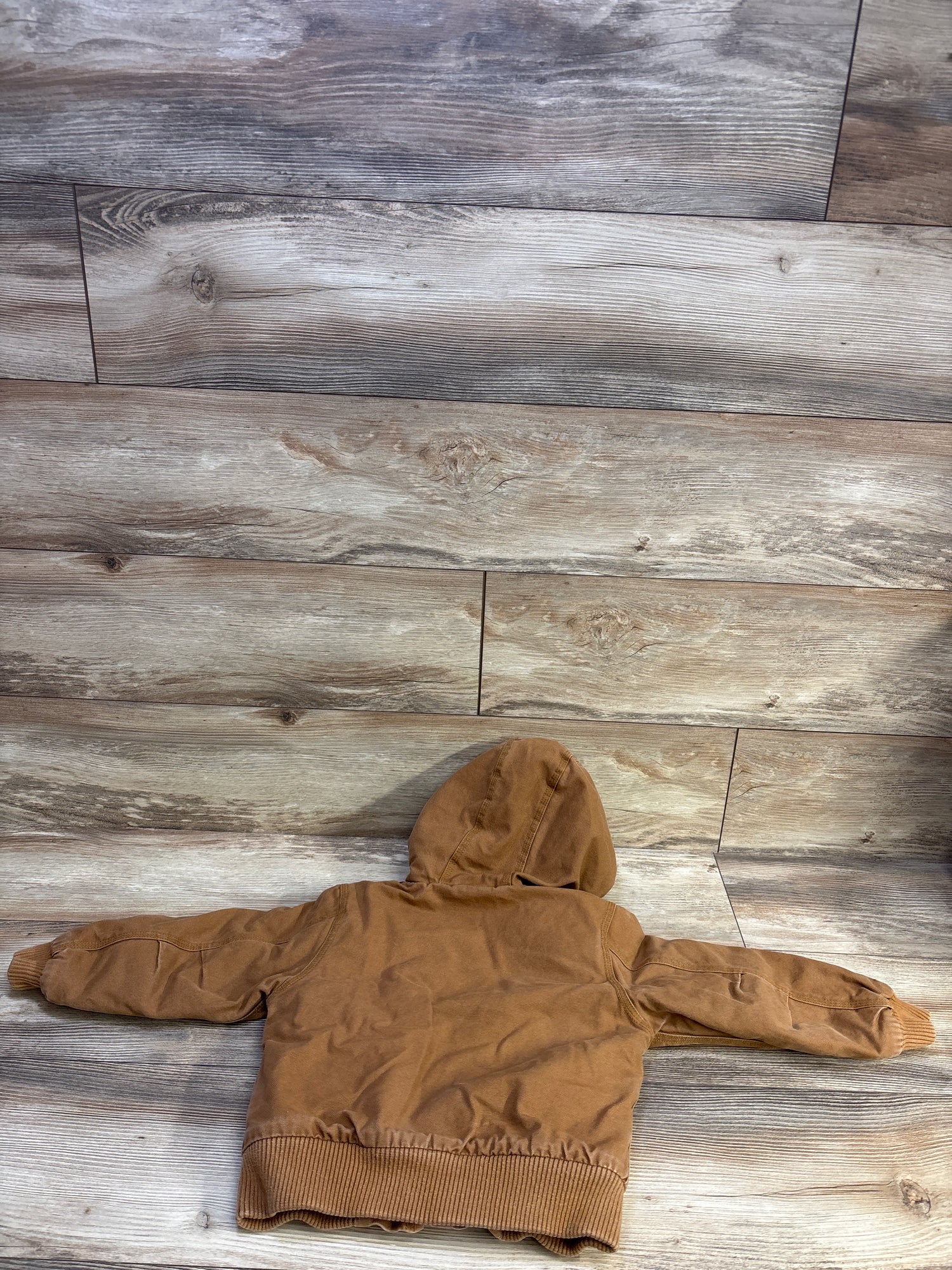 Carhartt Canvas Insulated Hooded Jacket Brown sz 4T