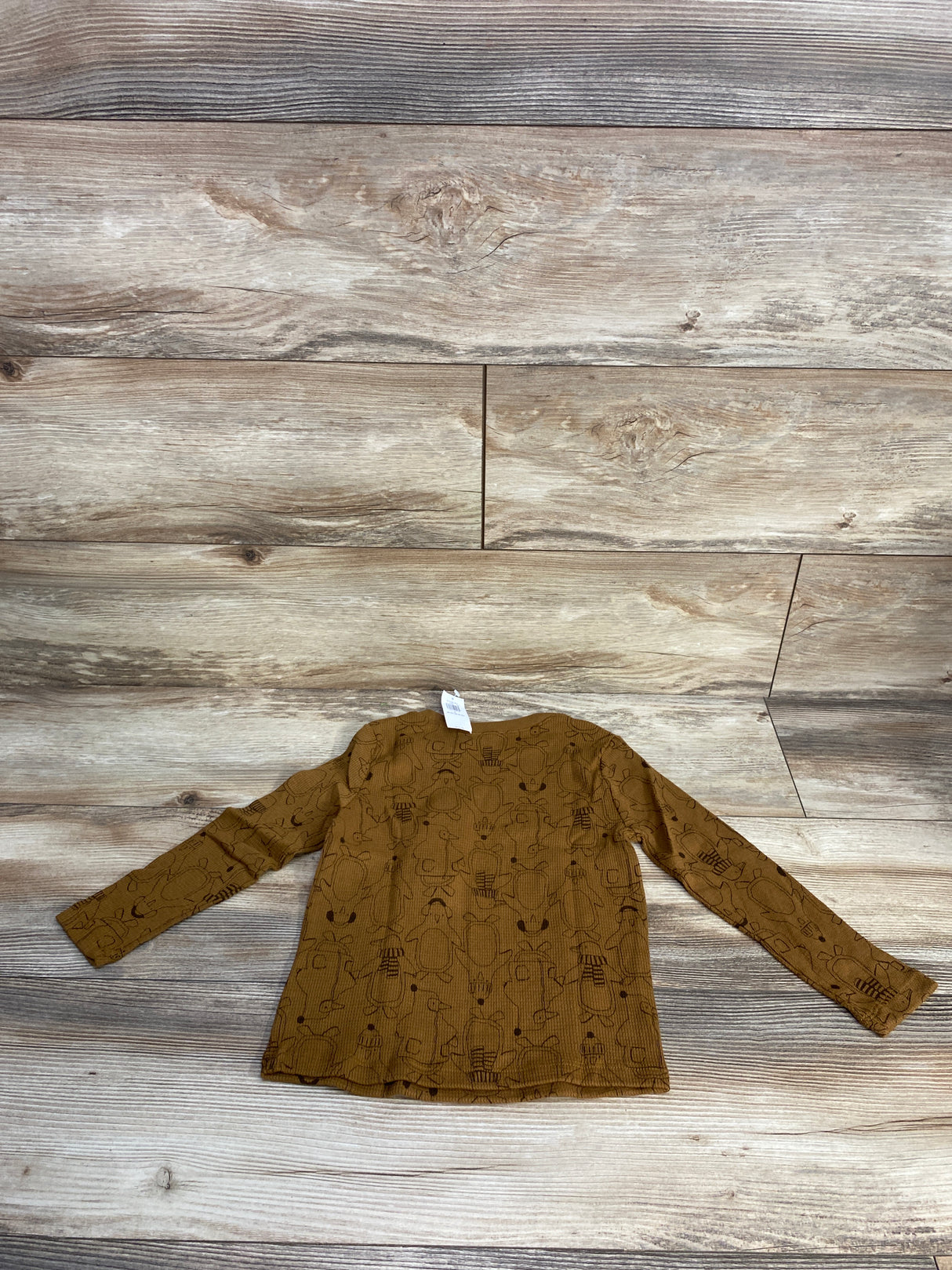 NEW Old Navy Penguin Waffle Knit Brown Shirt sz 4T