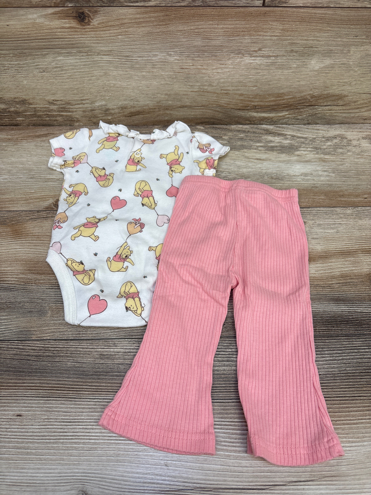 Disney Baby 2pc Winnie The Pooh Bodysuit & Pants Set White sz 3/6m