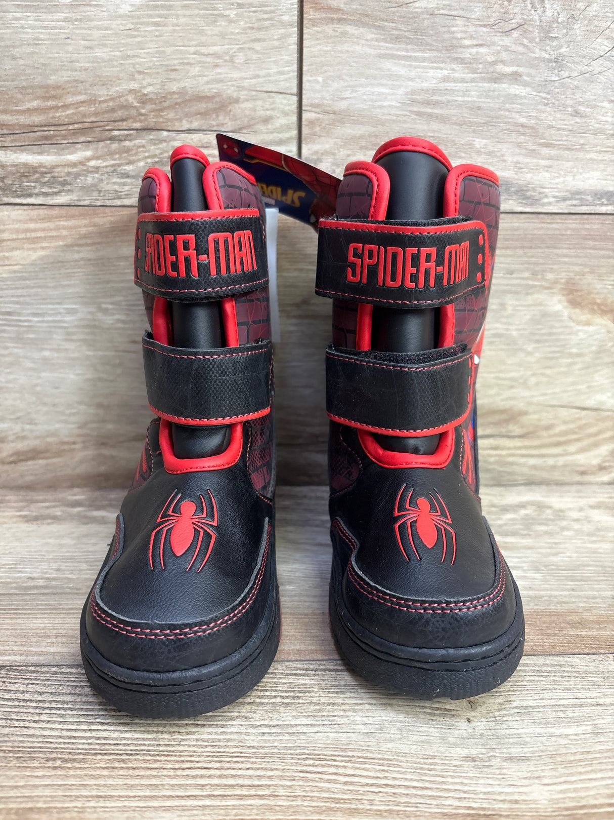 NEW Marvel Spider-Man Light-Up Winter Boots Black sz 13c