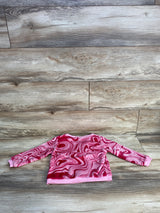 H&M Plush Pull Over Sweater Swirl Pink sz 3/4T