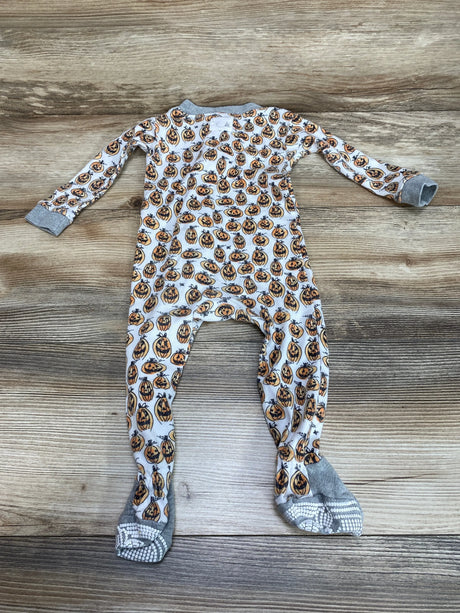 Burt's Bees Baby Organic Pumpkin Print Sleeper White sz 6-9m - Me n Mommy To Be