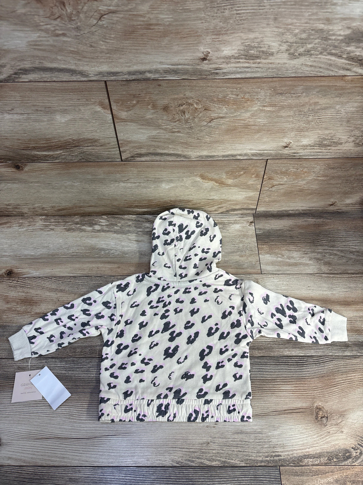 NEW Grayson Mini Leopard Print Pull Over Sweater White sz 18m
