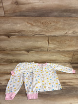 Helicopter 2pc Animal Print Pajama Set White sz 2/3T