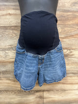 Isabel Maternity Crossover Panel Demin Shorts Blue sz Medium