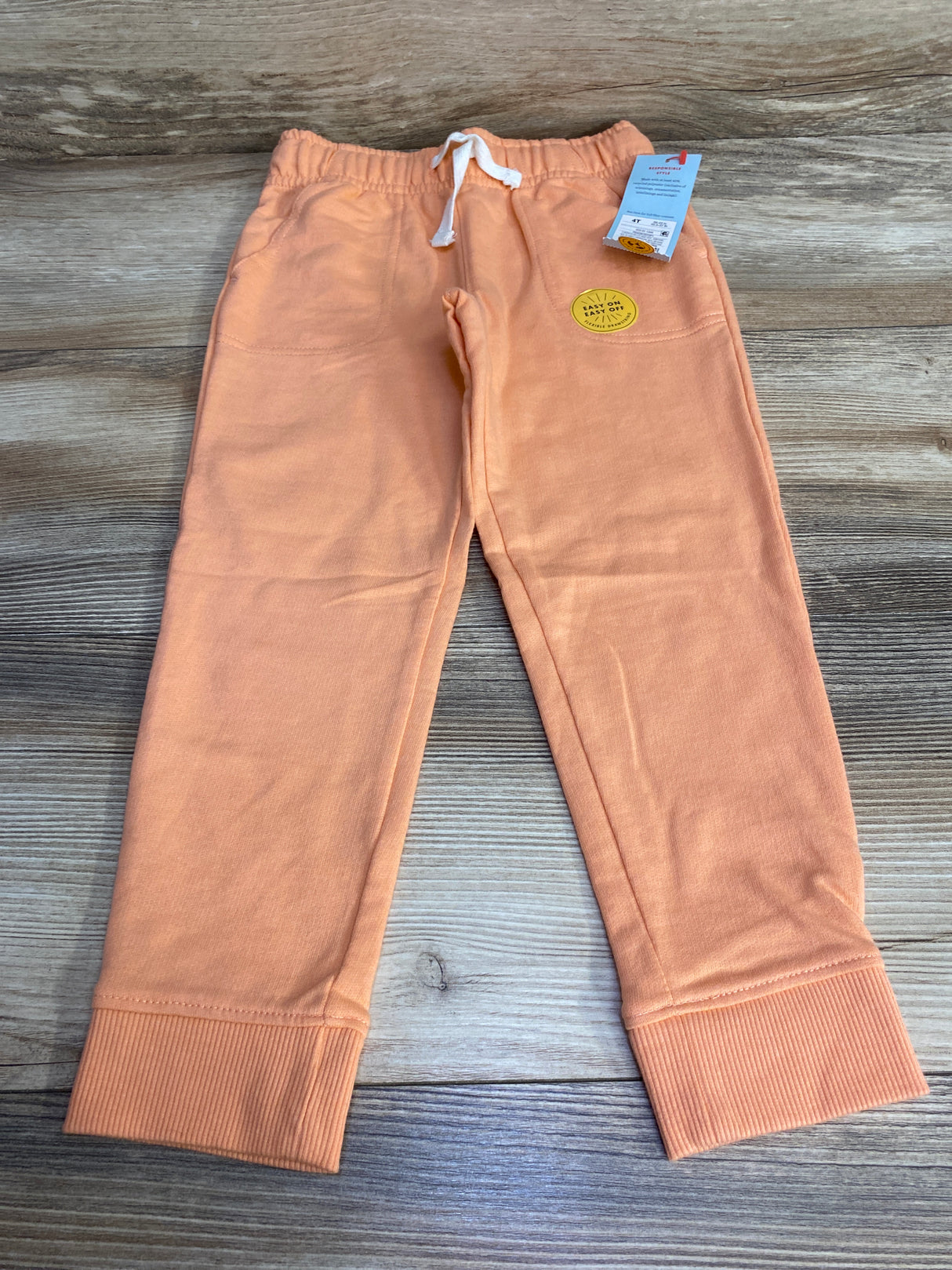 NEW Cat & Jack Drawstring Joggers Peach sz 4T