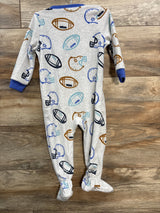 Carter's Football Blanket Sleeper Grey sz 18m