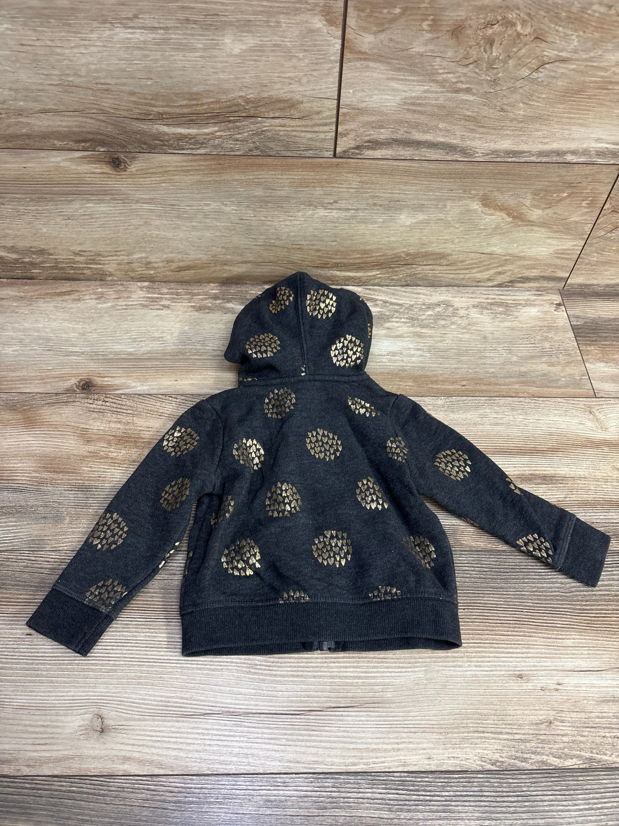 Cat & Jack Full Zip Heart Jacket Grey sz 12m