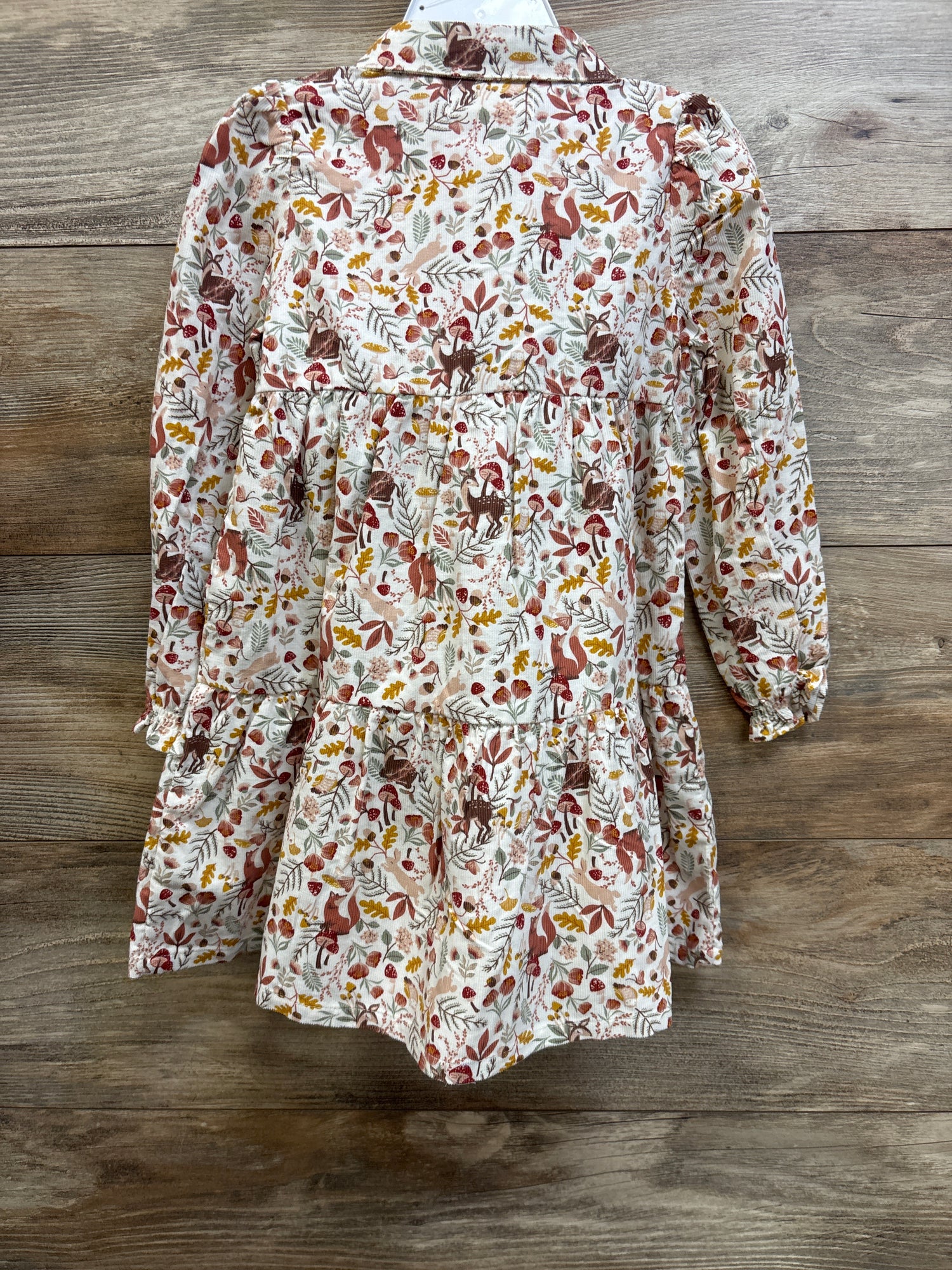 NEW Happily Grey 2pc Long Sleeve Fall Dress & Deer Bag Ivory sz 3T