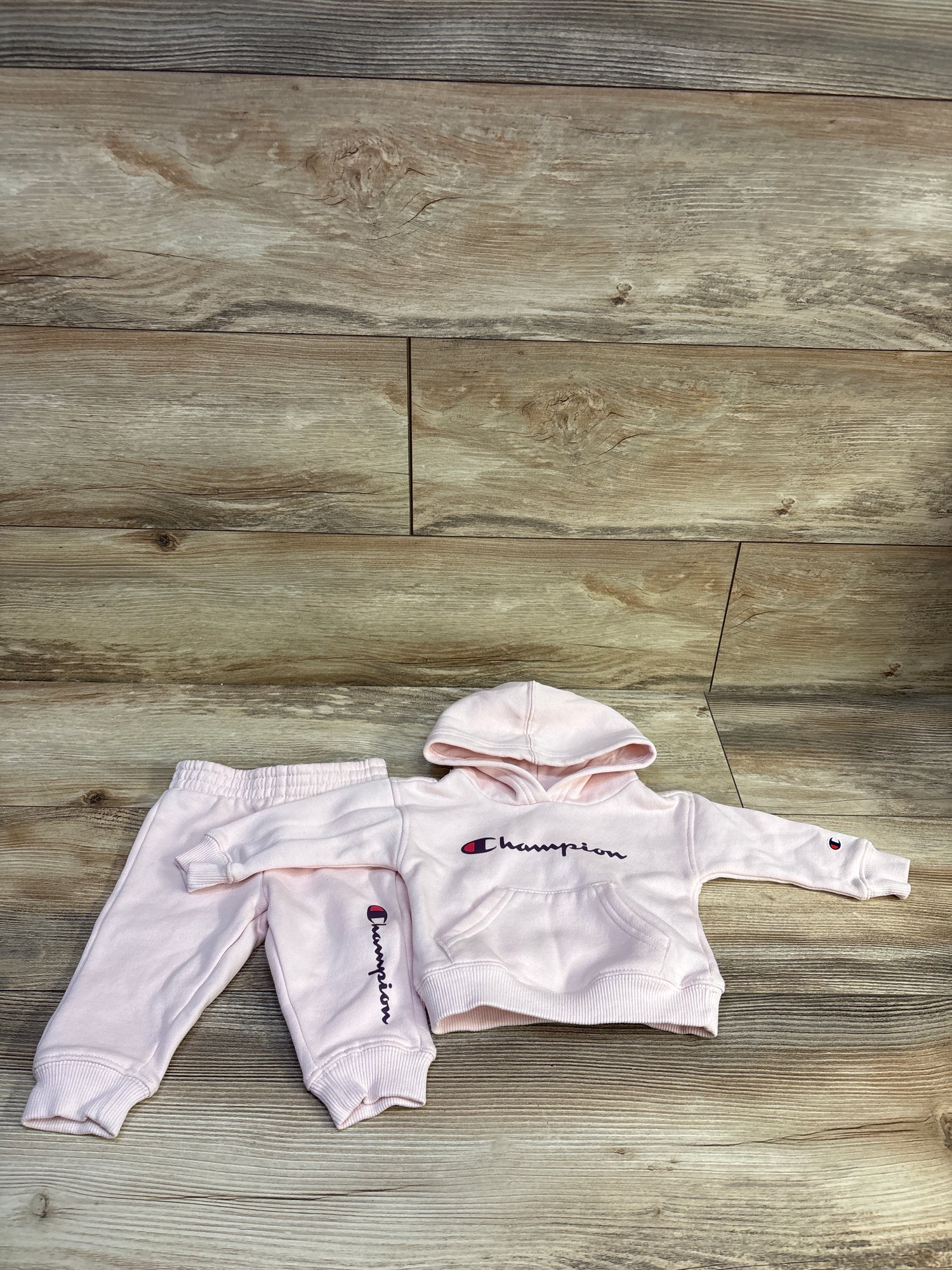 Champion 2pc Pullover Hoodie & Joggers Set Pink sz 6/9m