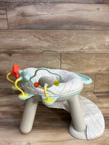 Skip Hop Silver Lining Cloud 2-in-1 Sit-Up Chair & Activity Seat, White/Blue