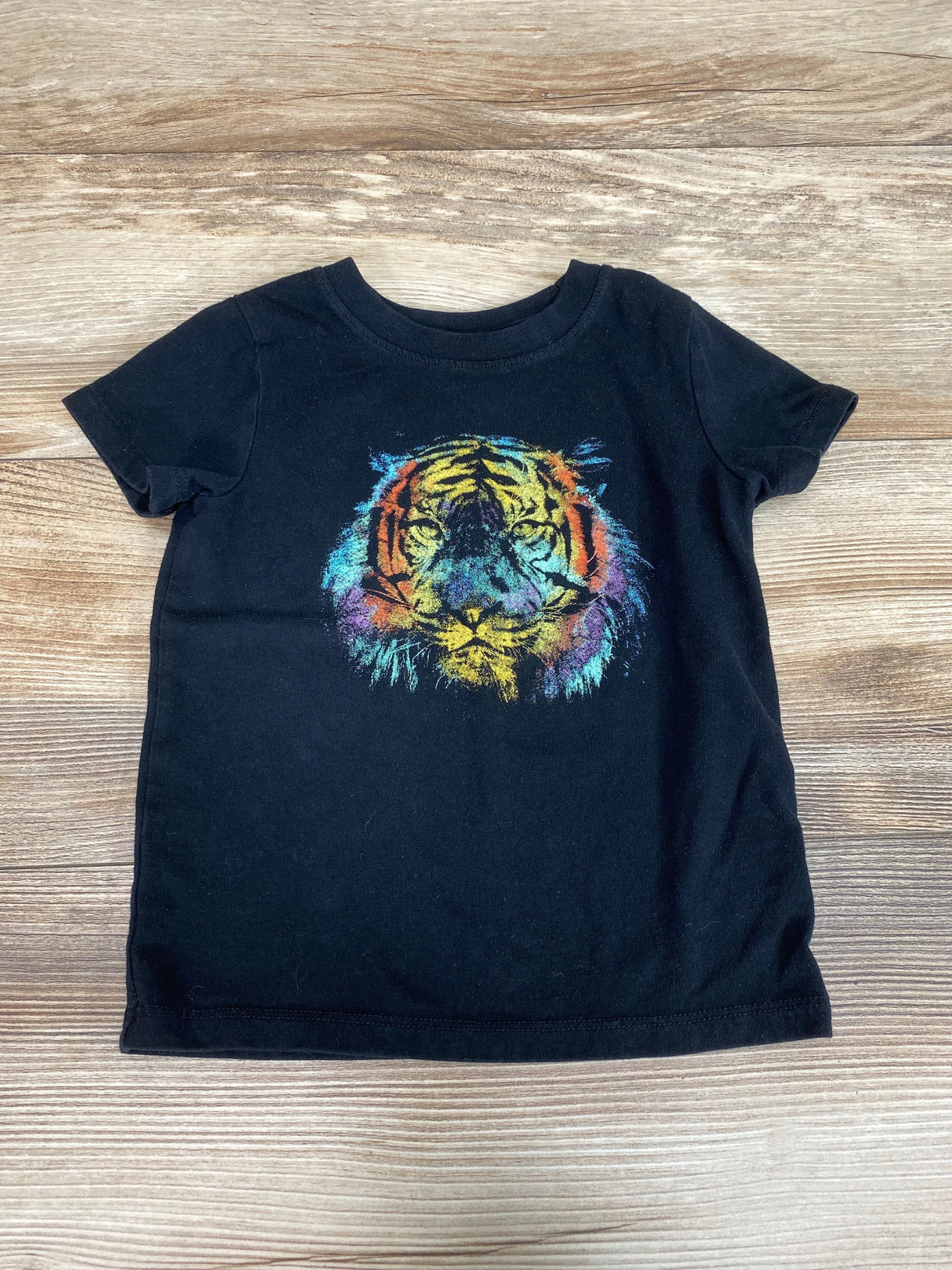 Cat & Jack Tiger Graphic Shirt Black sz 2T