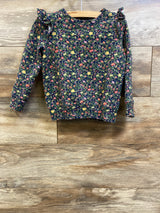 Ralph Lauren Floral Ruffle Pullover Sweatshirt Green sz 4T