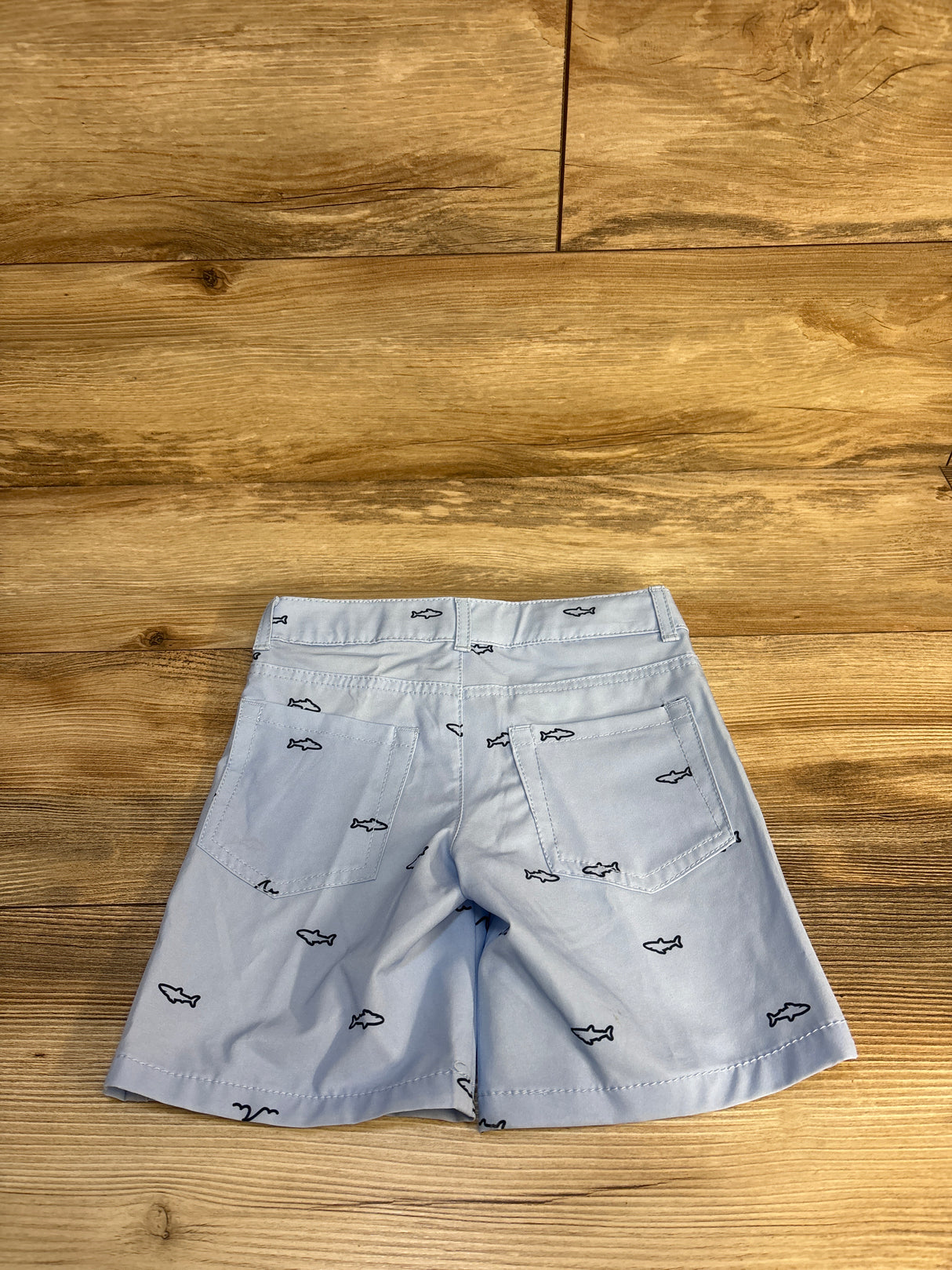 NEW Cat & Jack Shark Print Flat Front Shorts Light Blue sz 5T