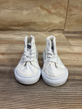 Vans Sk8-Hi Zip Sneakers White sz 3.5c