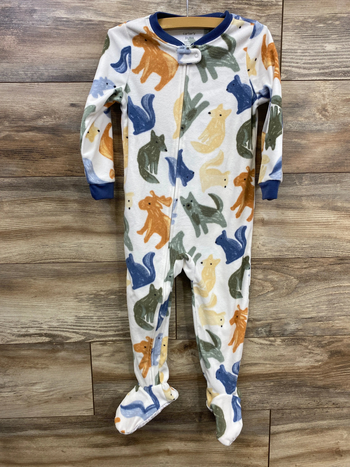 NEW Carter's Animal Blanket Sleeper White sz 3T