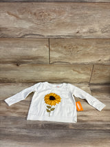 NEW Gymboree Embroidered Sunflower Sweater White sz 18-24m