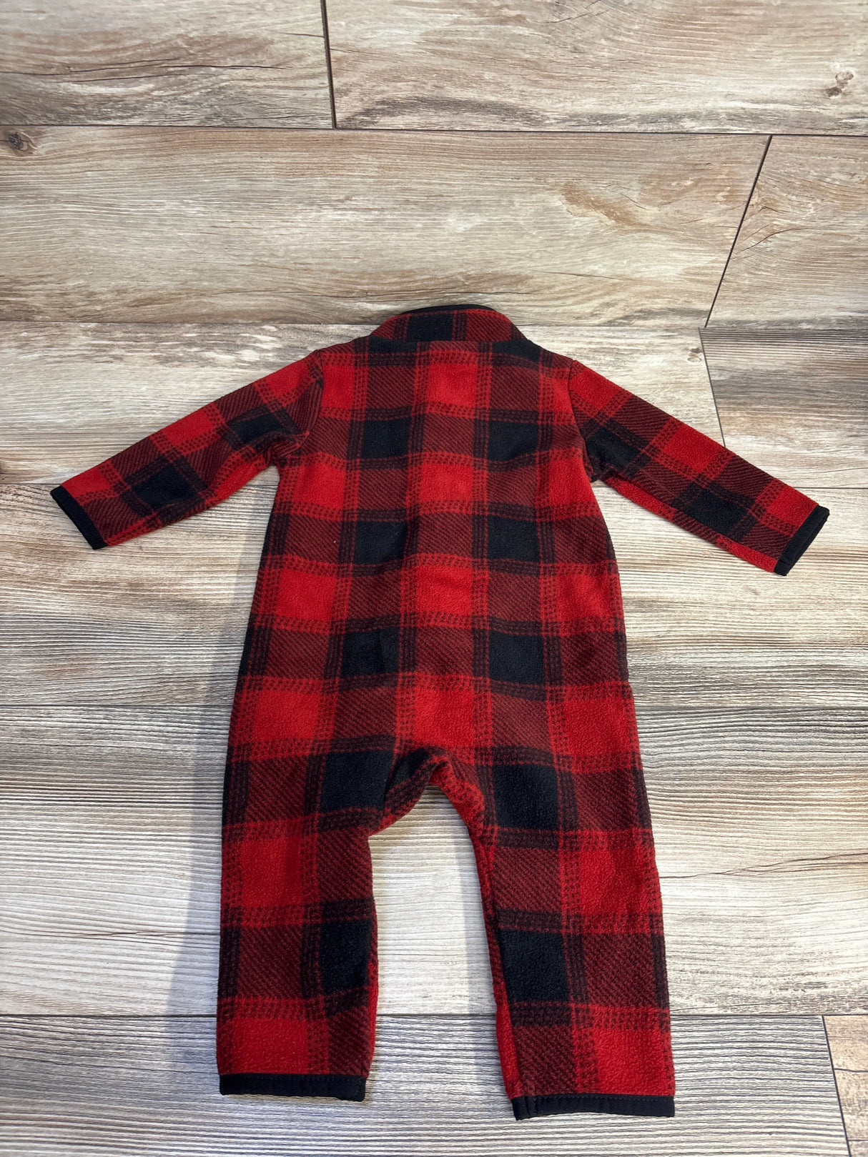 Old Navy Flannel Fleece Coverall Red sz 6-12m