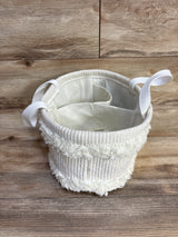 Tufted Fabric Diaper Caddy Storage Basket