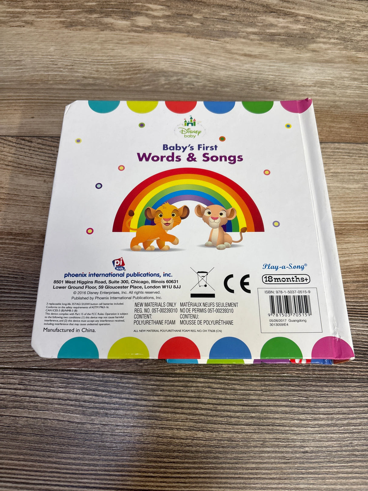 Disney Baby's First Words and Songs: Look, Sing and Play!