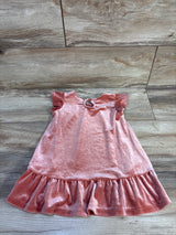 Old Navy Flutter Sleeve Velvet Dress Pink sz 18-24m