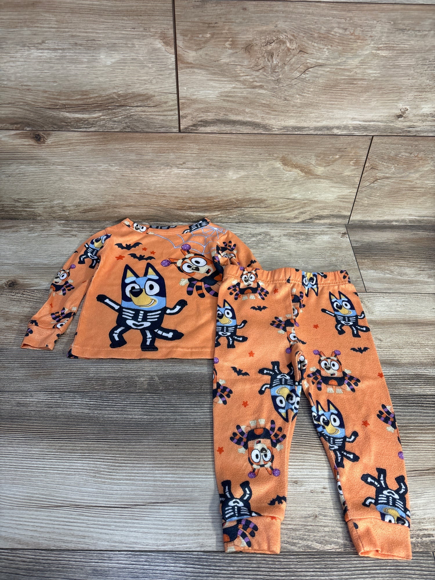 Bluey 2pc Halloween Pajama Set Orange sz 2T