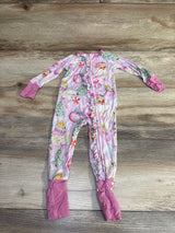 Bums & Roses Convertible Ruffle Romper in Merry Little Pinkmas sz 6-9m
