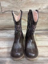 Motasha Square Toe Glitter Cowgirl Boots Brown sz 13c