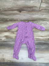 Carter's Strawberry Print Sleeper Purple sz 6m