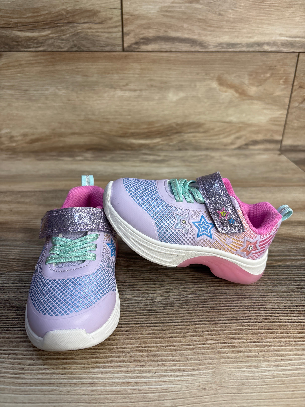 Athletic Works Light-Up Star Sneakers, Purple sz 7c