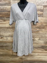 Ekouaer V-Neck Dress Gray sz Small