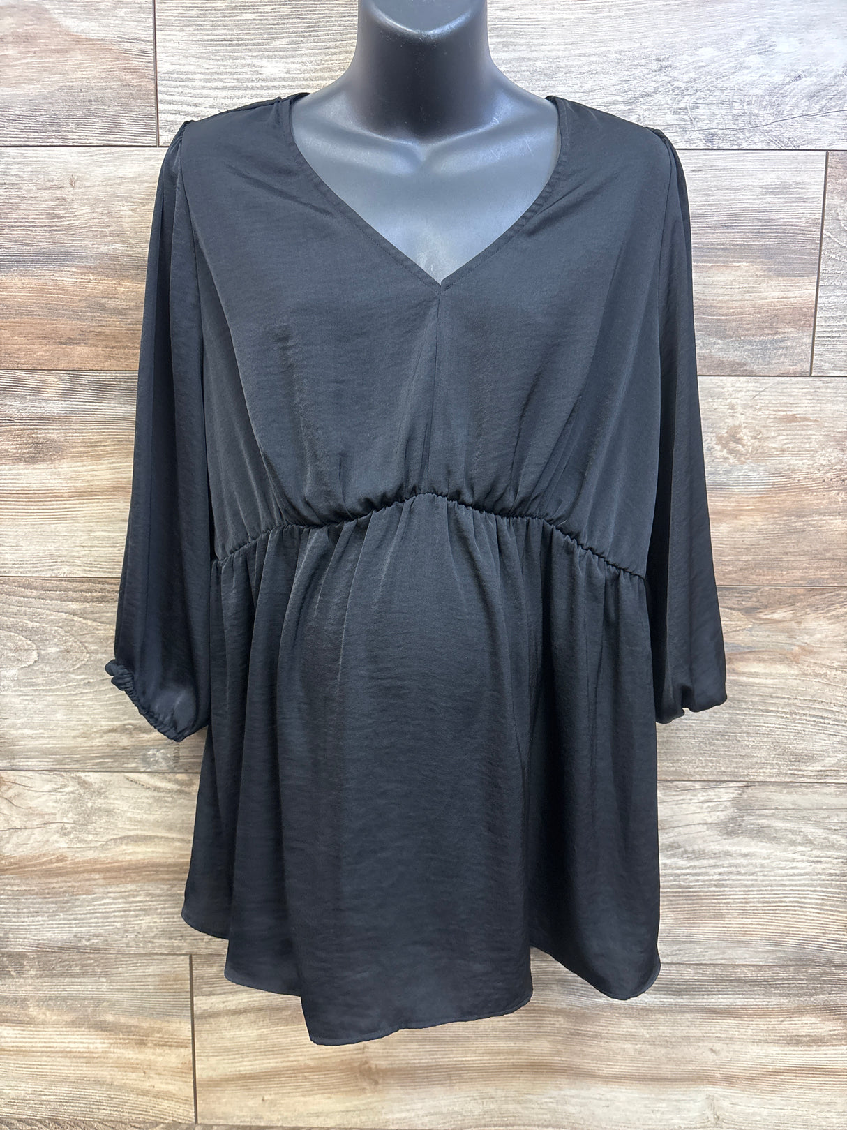 Isabel Maternity Long Sleeve Blouse Black sz XXL