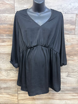 Isabel Maternity Long Sleeve Blouse Black sz XXL