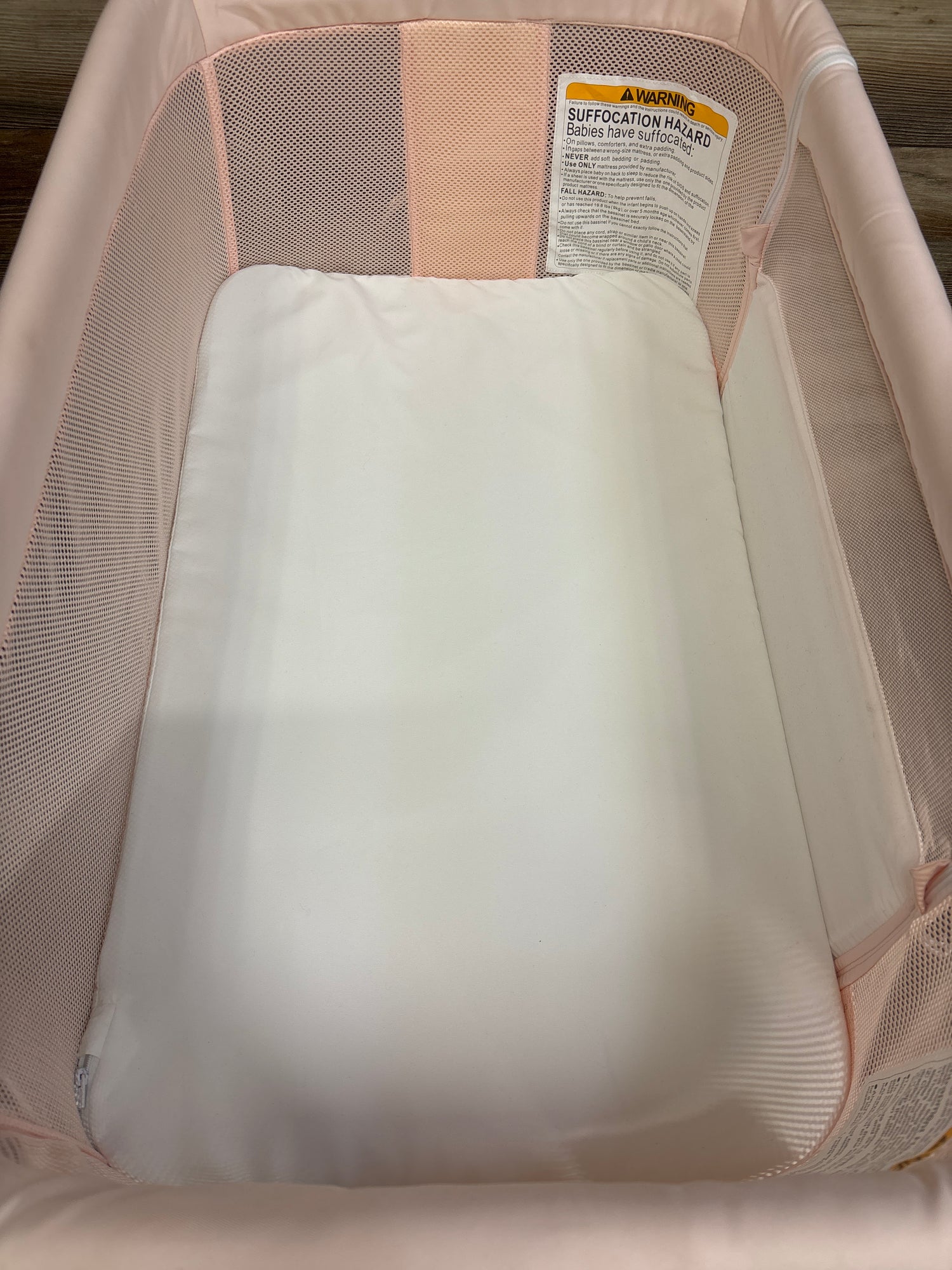 KOOLABABY Baby Bassinet Bedside Sleeper in Pink