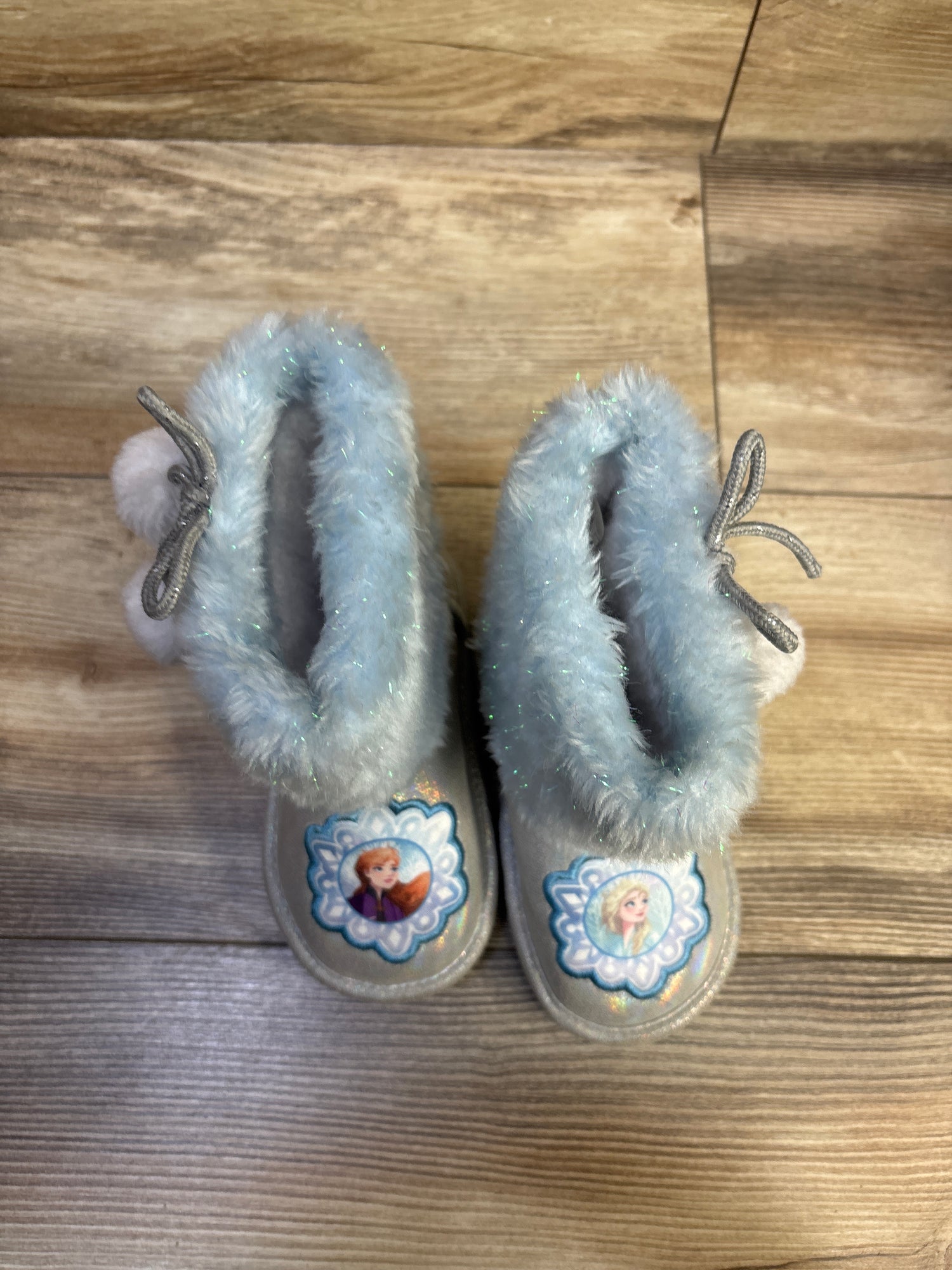 Disney Frozen Faux-Fur Boots Blue sz 8c