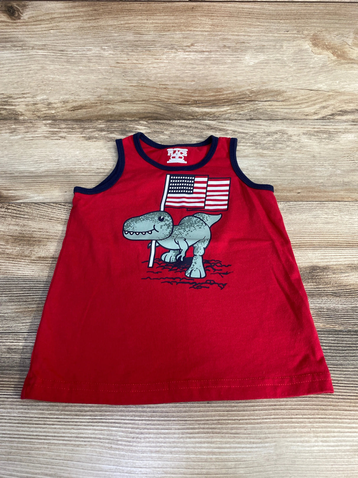 Children's Place Dinosaur Tank Top Red sz 3T