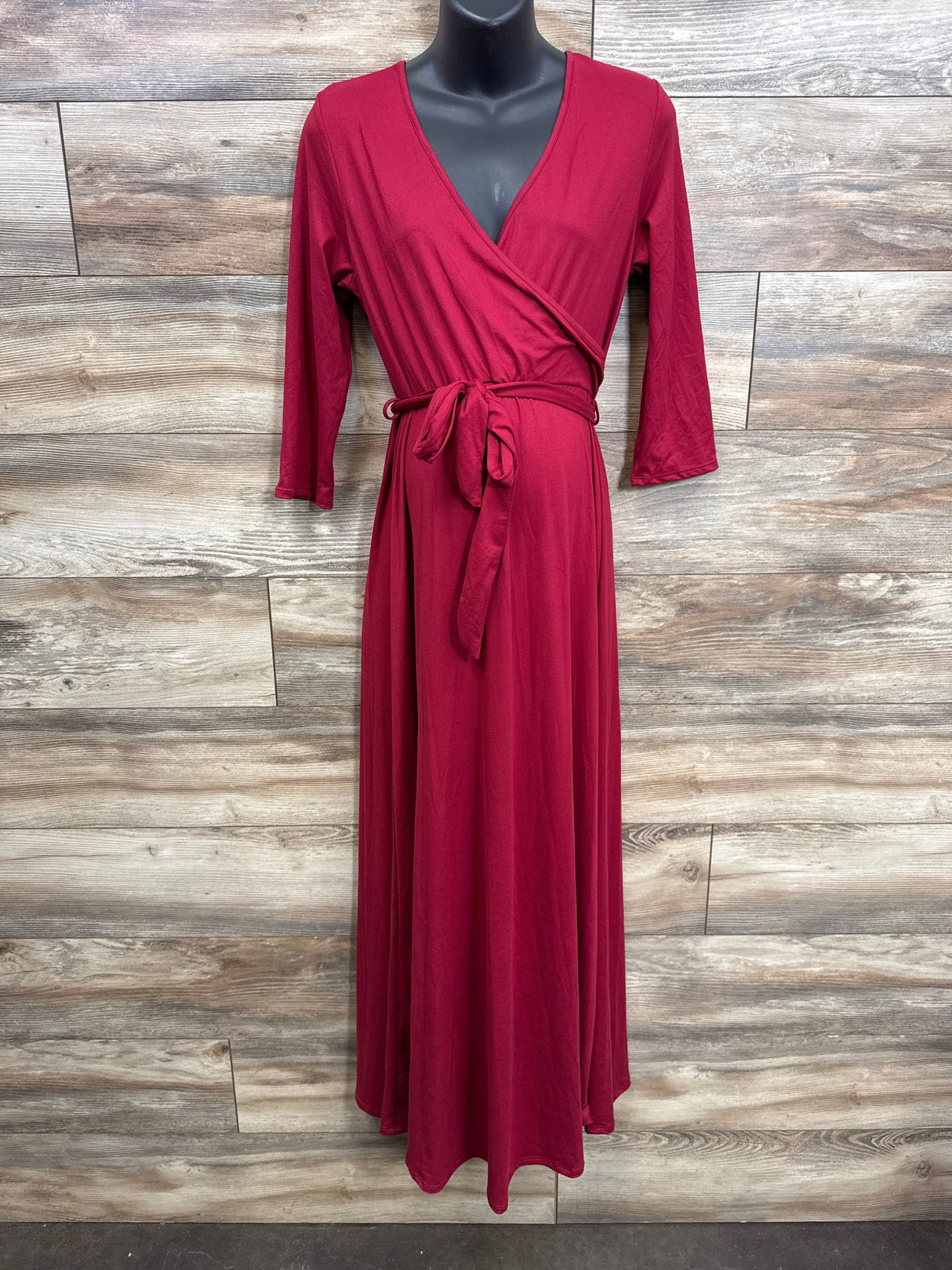 Motherhood Bee Cross Over Maxi Dress Burgundy sz Large