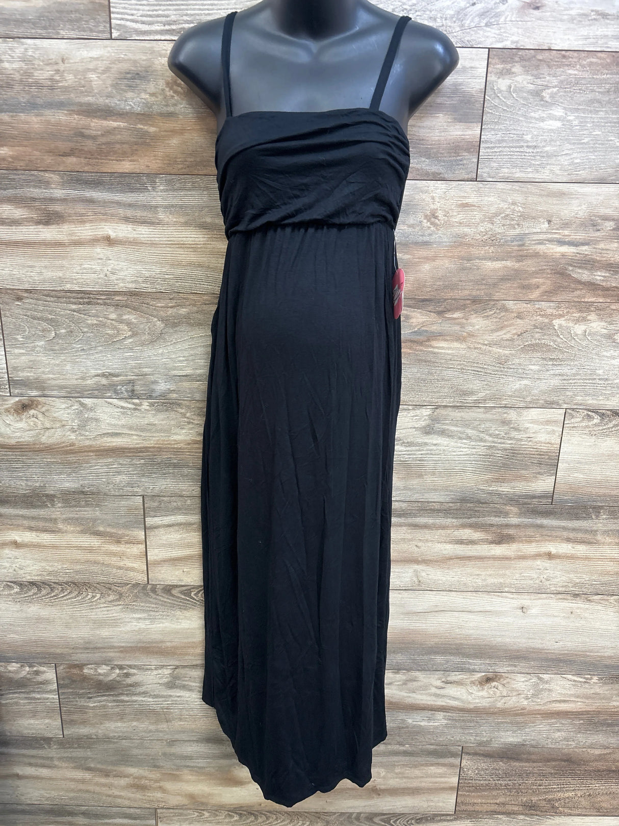 NEW Love Circle Maternity Empire Waist Midi Dress Black sz Medium