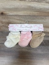 NEW Danbar Bow Fancy 6pk Socks sz 0-12m