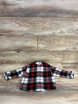 Old Navy Plaid Fleece Button Up Jacket Red sz 18-24m