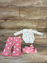 Hello Kitty 3pc Bodysuit, Ribbed Pants, & Headband Set White sz 3m