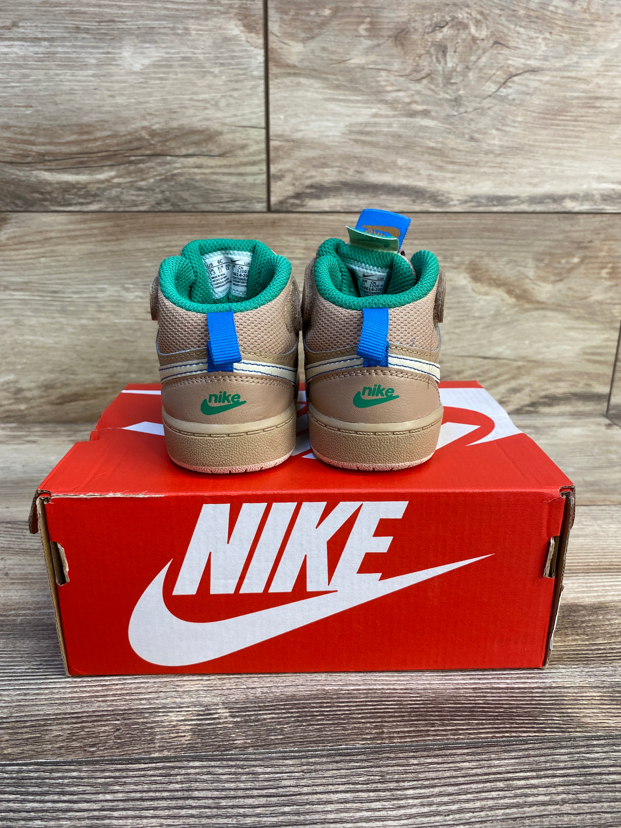 Nike Court Borough Mid 2 SE TD 'Hemp' Sneakers sz 6c