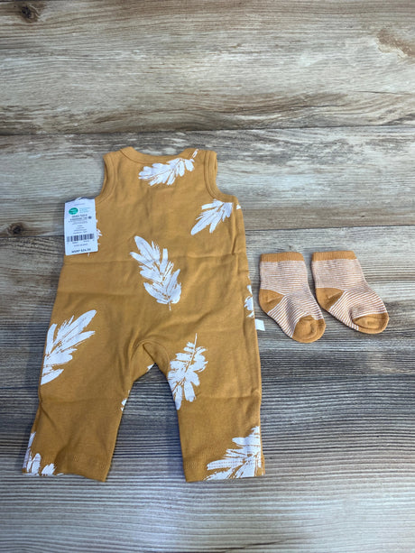 NEW Carter's 2pc Tank Romper & Socks sz Newborn - Me n Mommy To Be
