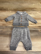 Just One You 2pc Knit Button-Up Sweater & Pants Set Grey sz Newborn