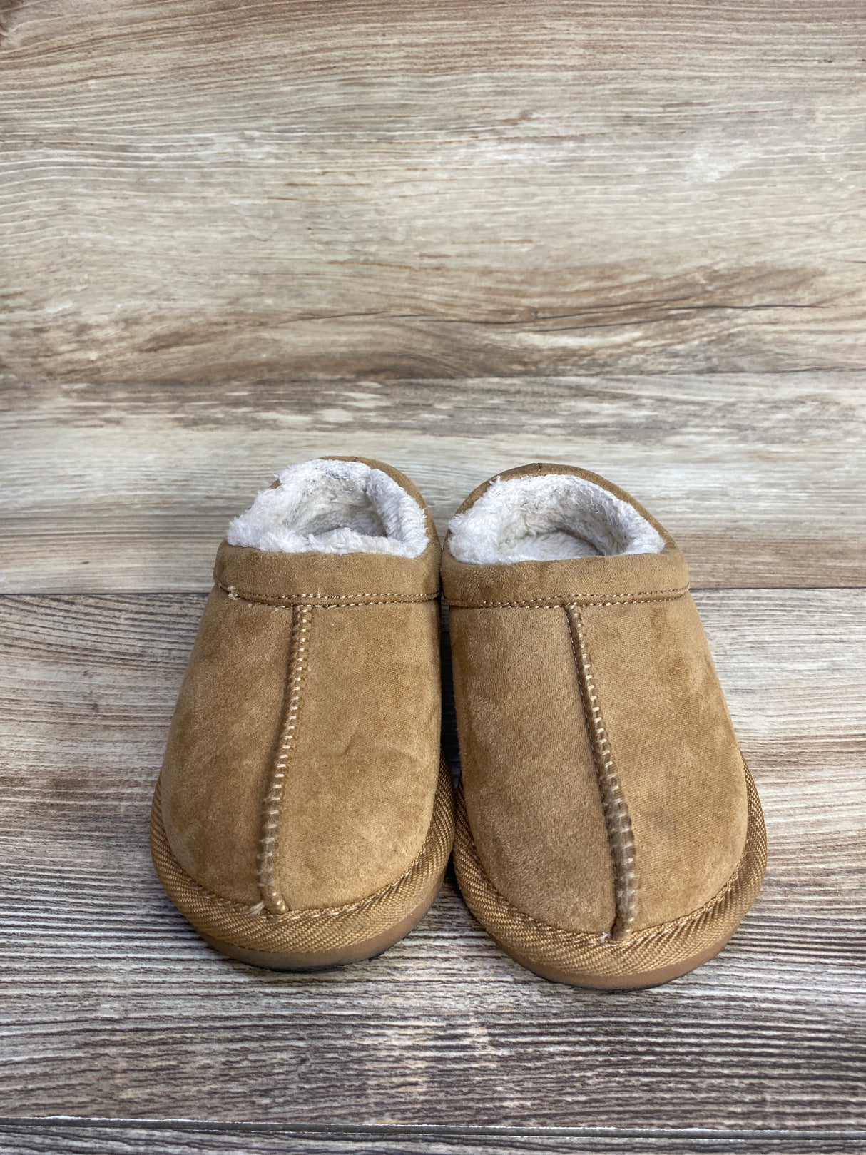 Suede Faux Fur Lined Clogs Brown sz 8c