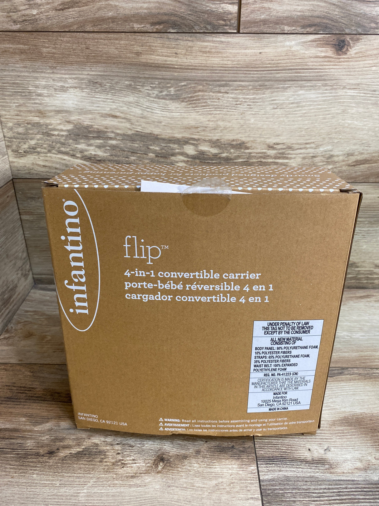 NEW Infantino Flip 4-In-1 Convertible Baby Carrier 8-32lbs