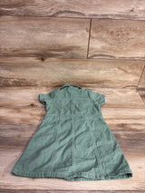 Little Lass Denim Button Up Dress Green sz 3T