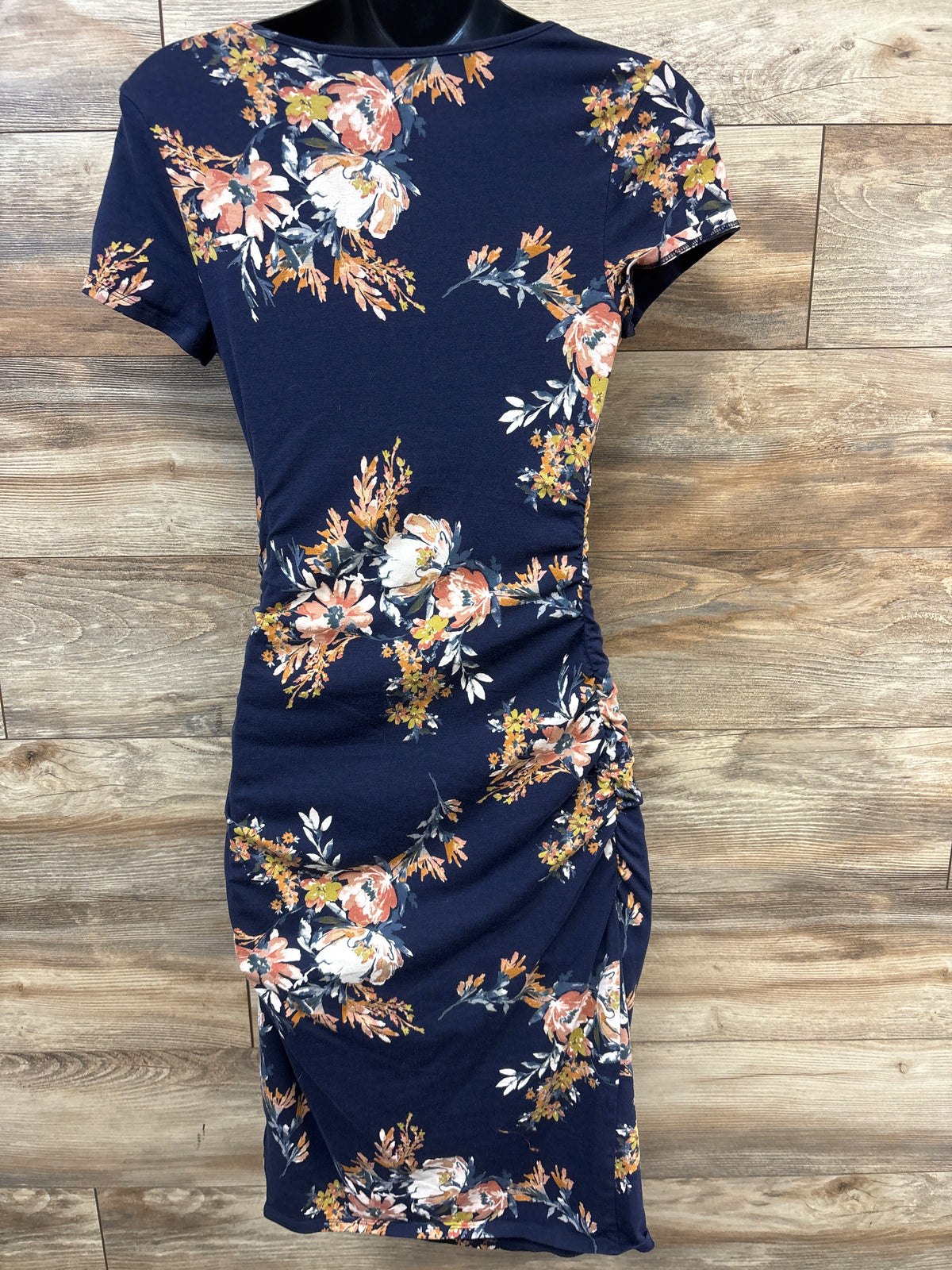 Isabel Maternity Floral Bodycon Dress Navy sz Medium