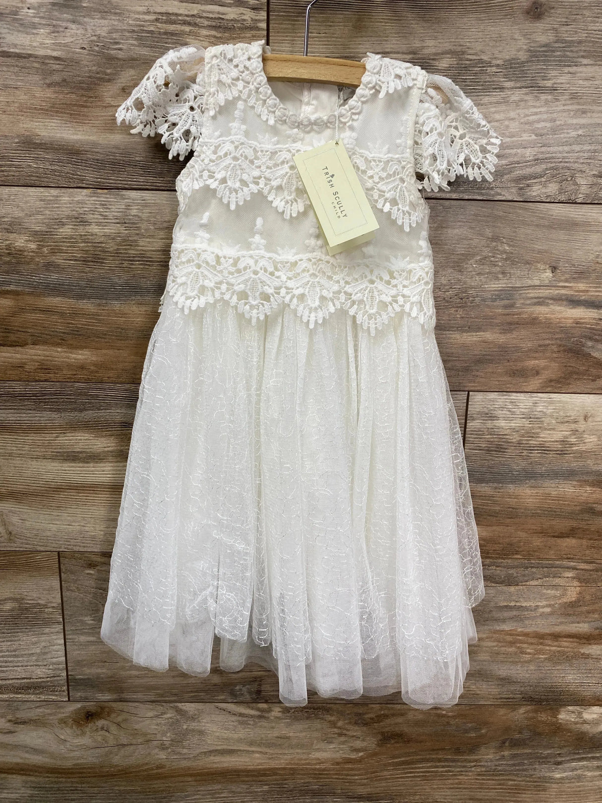 NEW Trish Scully White Lace Dress sz 4T