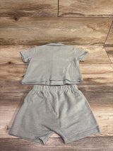 Modern Moments 2pc Button-Up Shirt & Shorts Set Green sz 18m